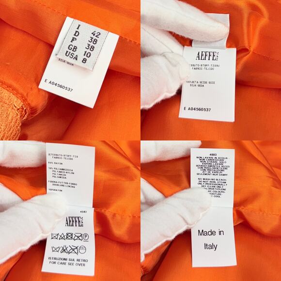 MOSCHINO Couture Orange Silk Lace Overlay Shift Dress Women’s Size 8 - Picture 4 of 10